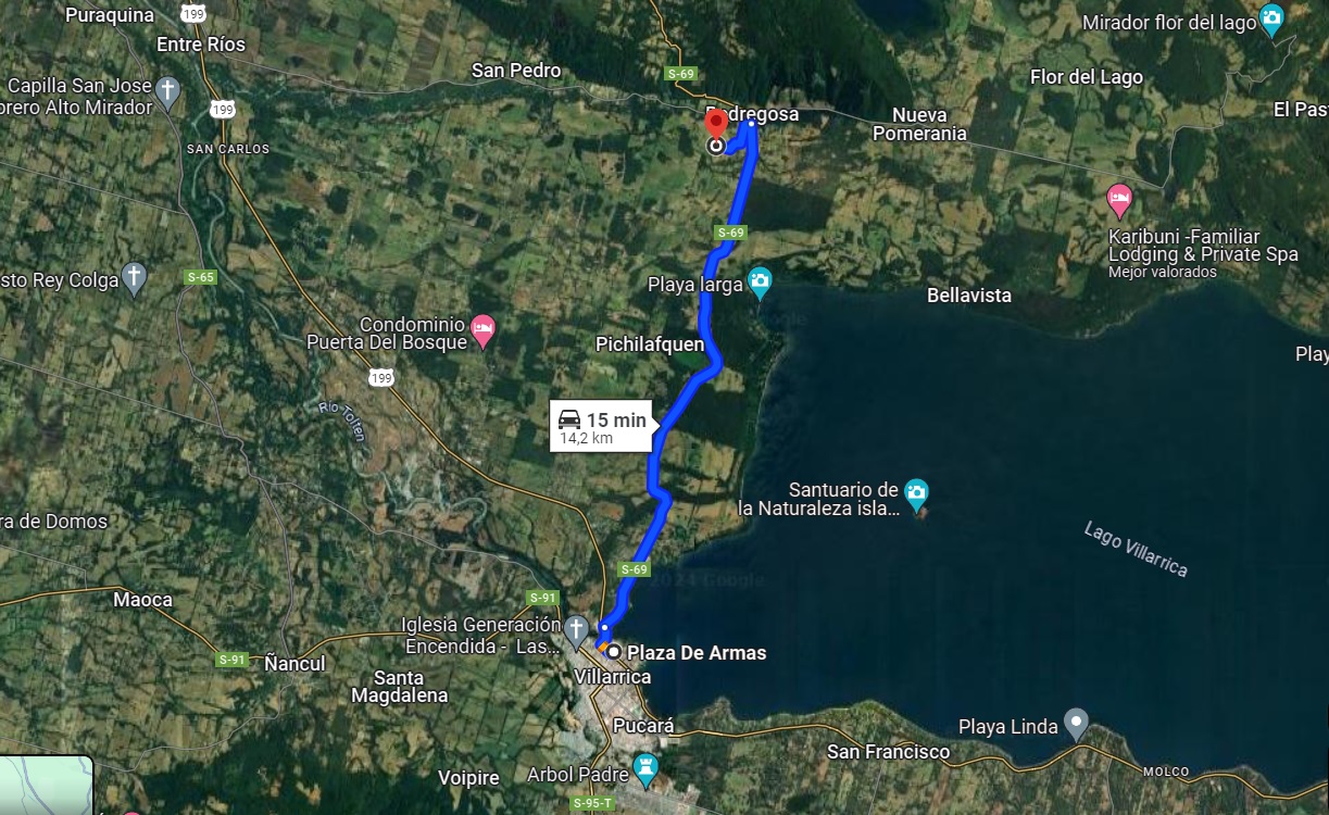 Ruta a Villarrica Satelital