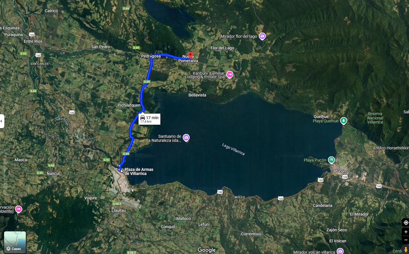 Vista aerea a Villarrica