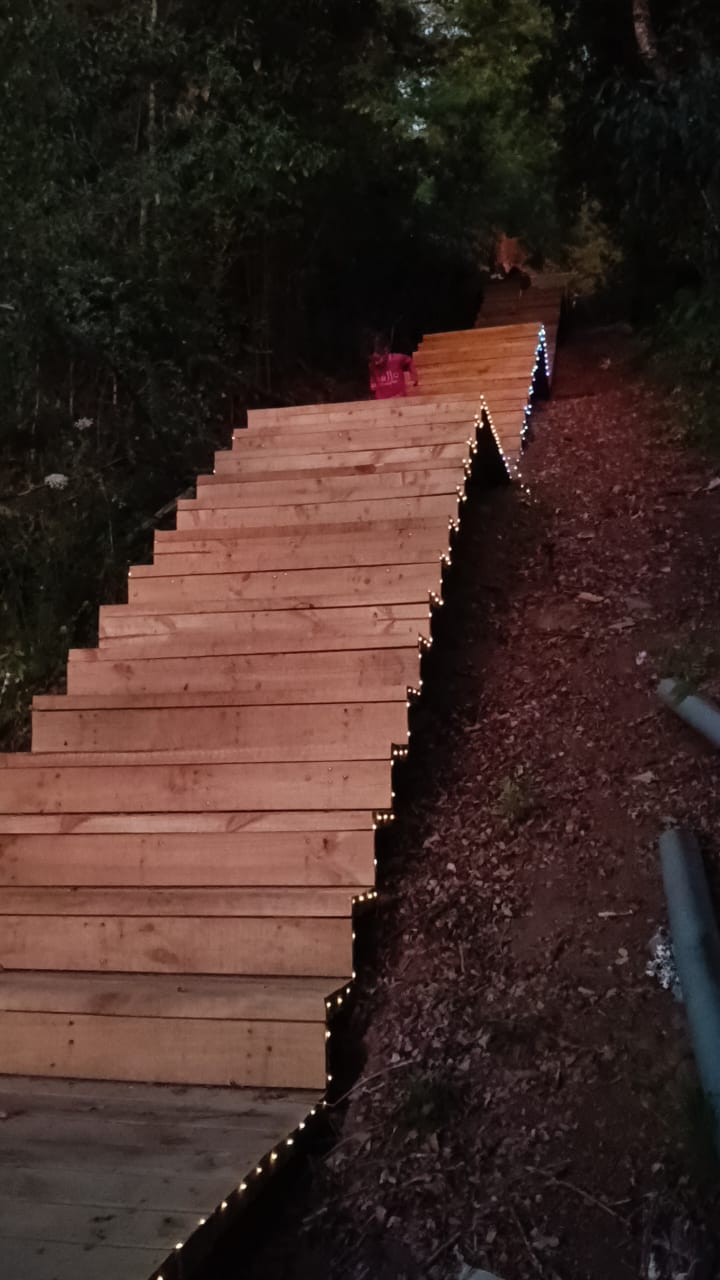 Escalera para llegar a casa